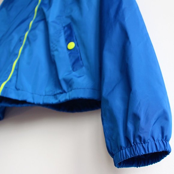 U.S. Polo Assn. Hooded Blue & Yellow Rain Jacket - Picture 6 of 8